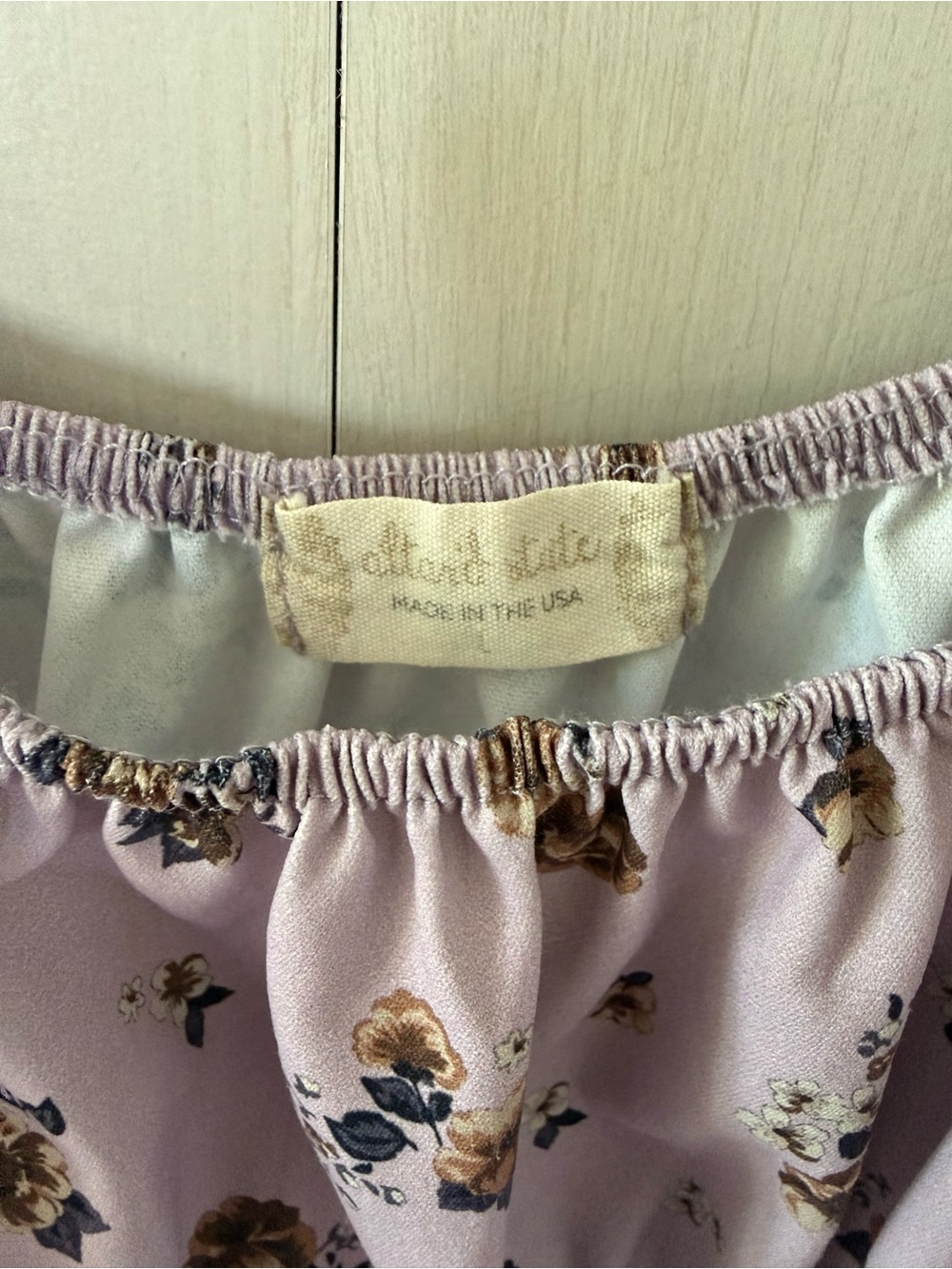 Altar'd State Lavender Floral Smocked Off-Shoulder Crop Top - Picture 2 of 8